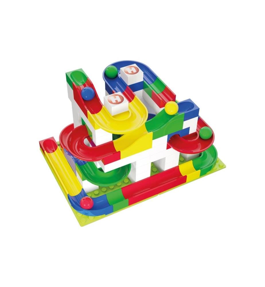 Kit de construction de piste de billes Hubelino Basis 123 pièces