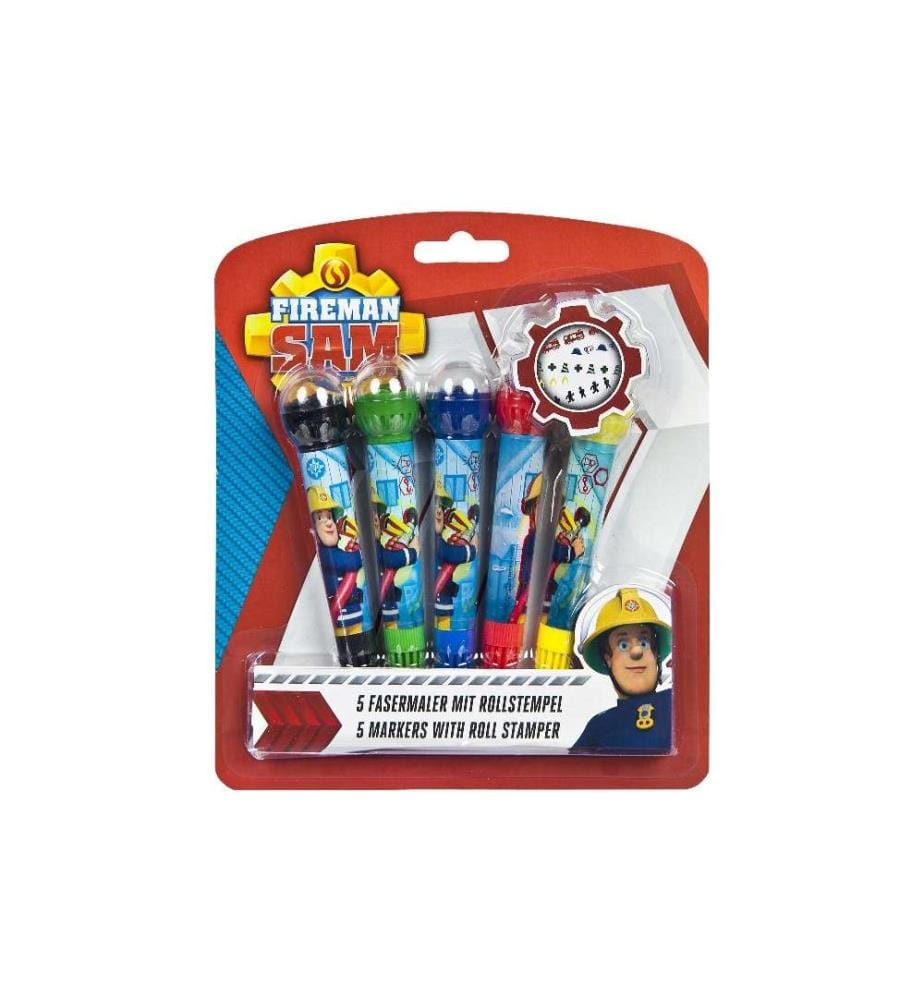 UNDERCOVER - Motivstempel-Set Feuerwehrmann Sam, Mehrfarbig, 5-teilig