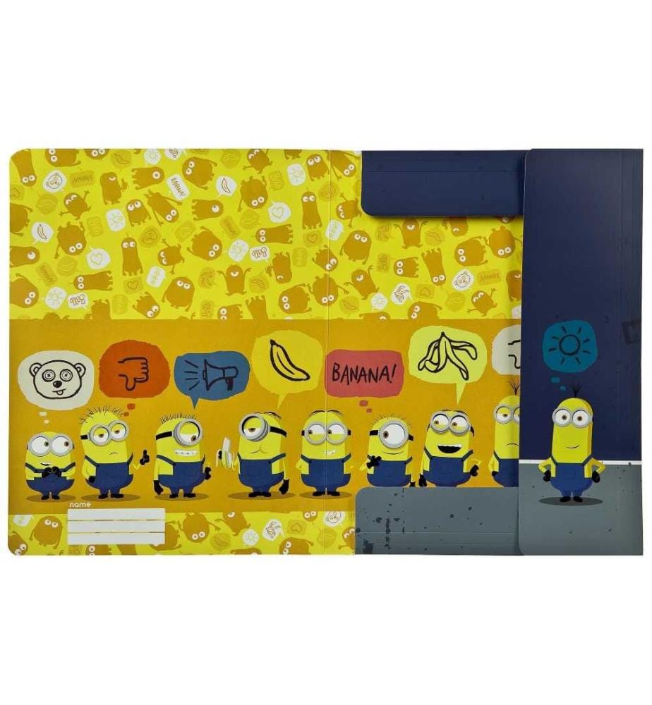 UNDERCOVER - Gummibandmappe A4 Minions Dunkelblau/Gelb