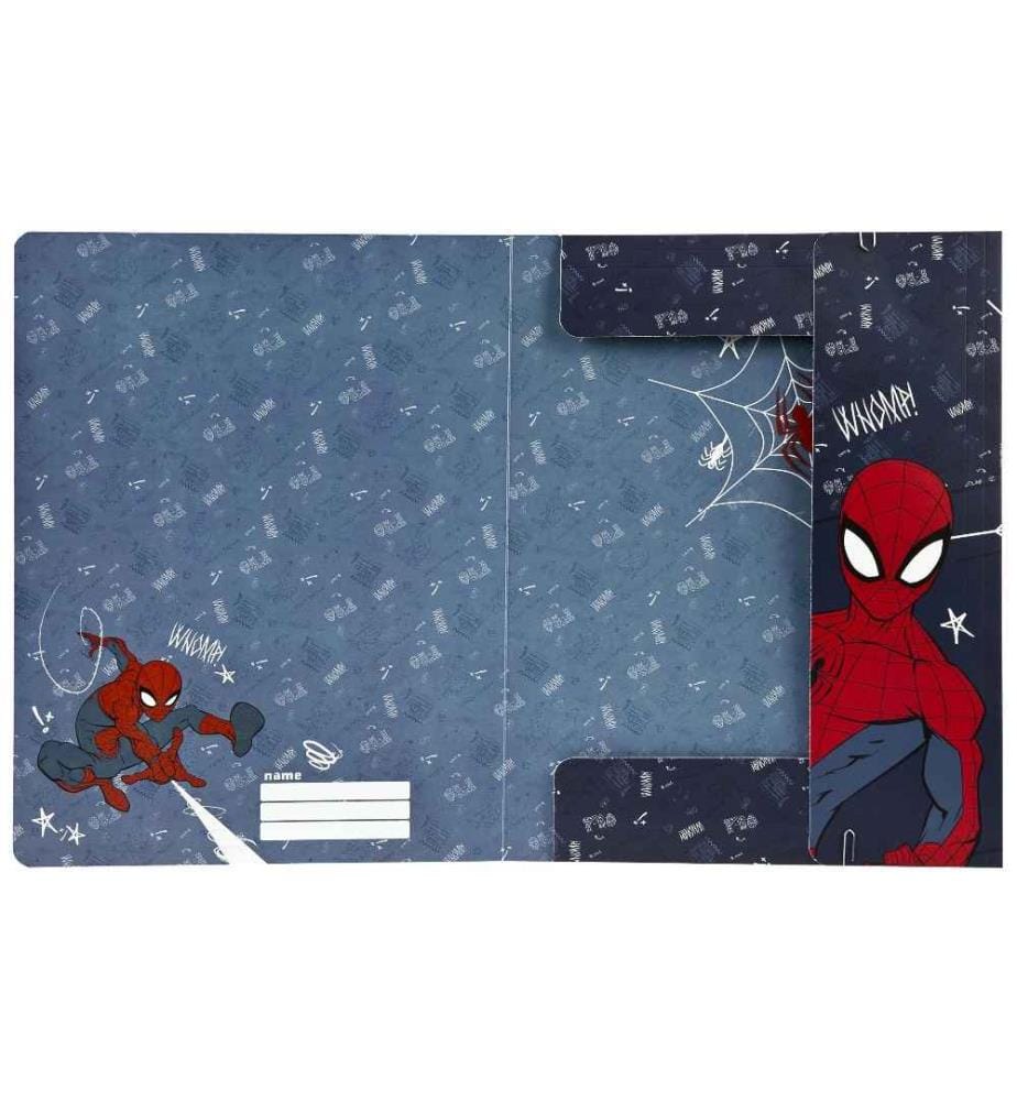 UNDERCOVER - Gummibandmappe A4 Spiderman Dunkelblau/Rot