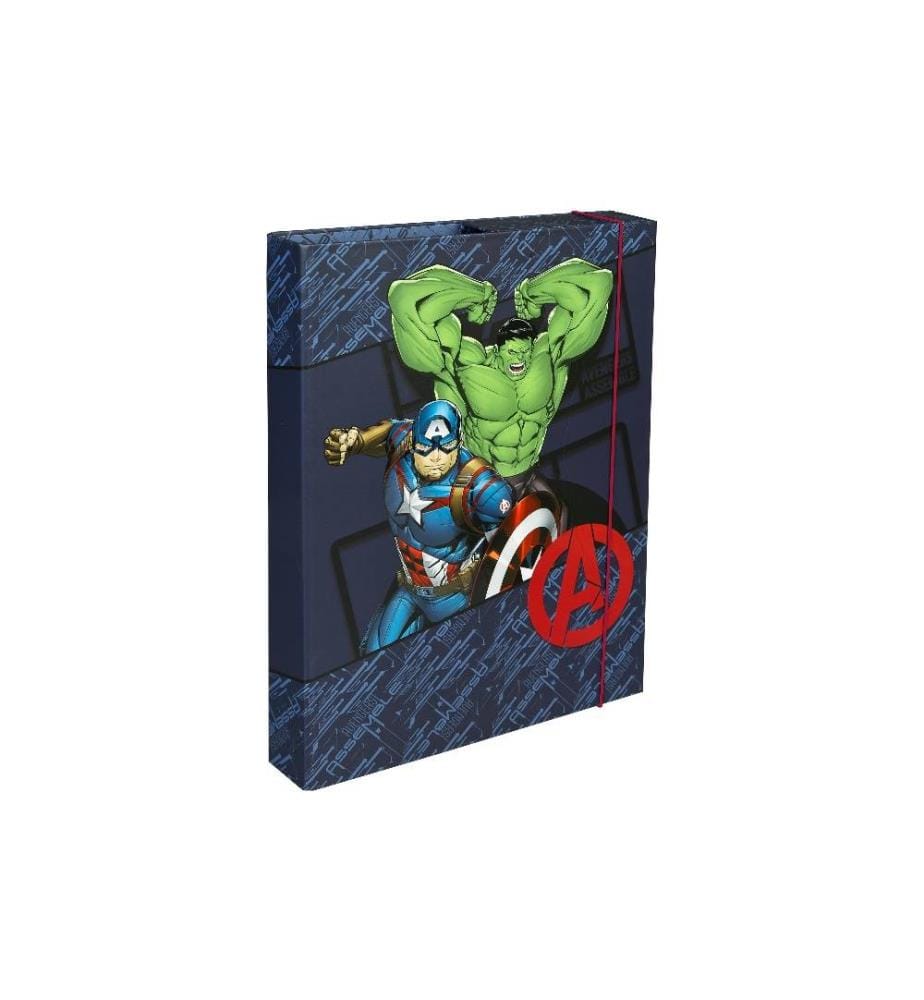 UNDERCOVER - Gummibandmappe A4 Avengers, 4 cm Rücken Dunkelblau