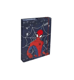 UNDERCOVER - Gummibandmappe A4 Spiderman, 4 cm Rücken Dunkelblau/Rot