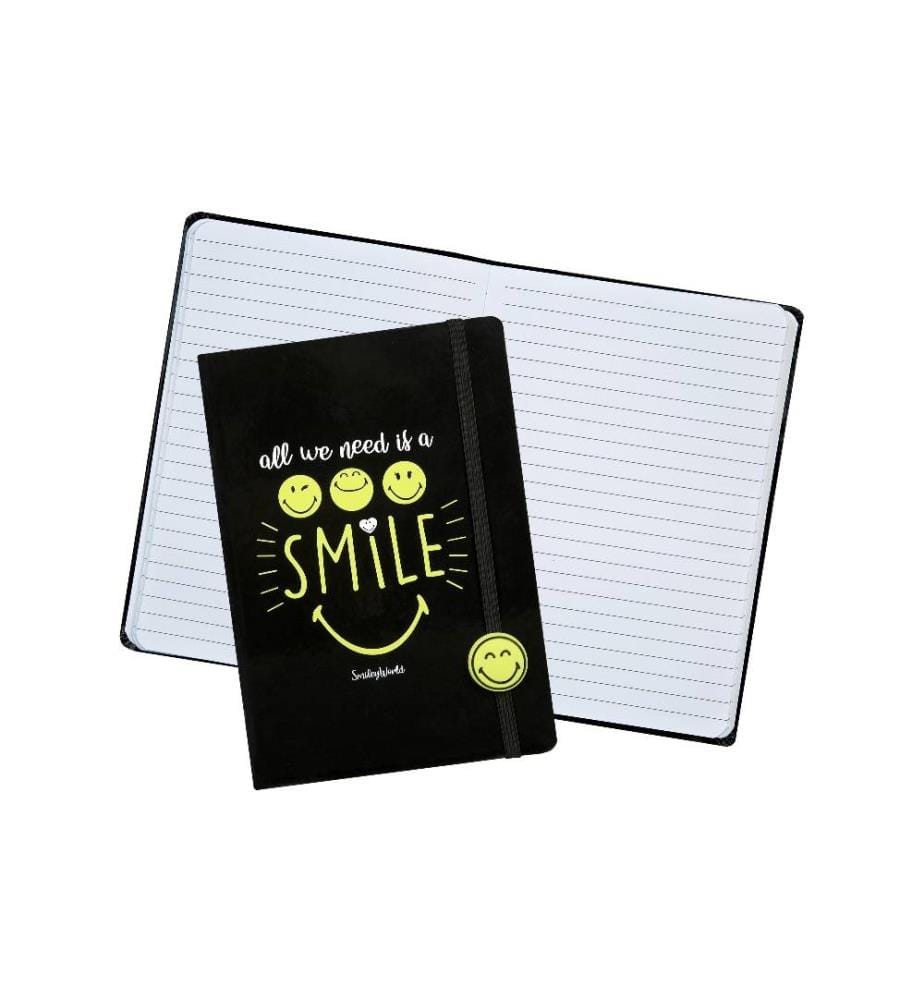 UNDERCOVER - Bloc-notes All we need is a smile A5, À lignes, Noir