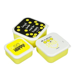 UNDERCOVER - Boîte casse-croûte Smiley Lot de 3