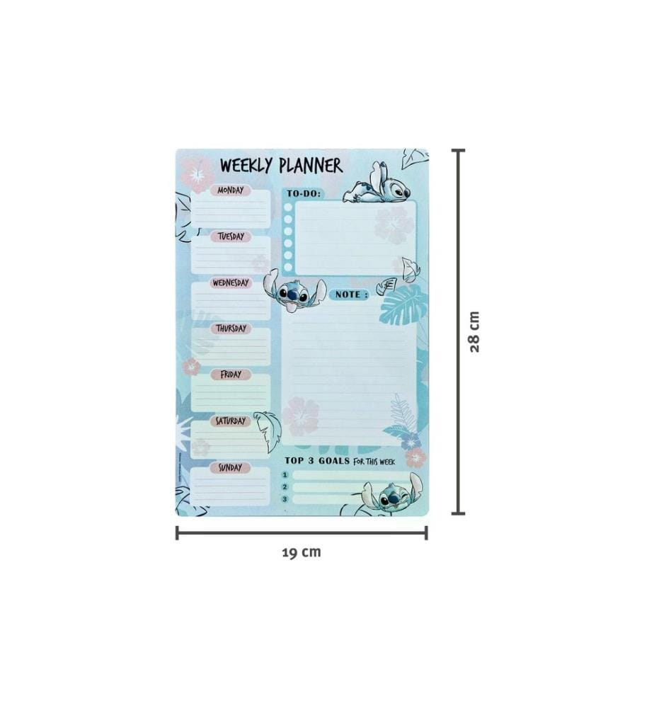 UNDERCOVER - Wochen-Notizkalender Lilo & Stitch 52 Blatt, 19 x 28 cm