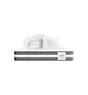 Pack Leon Matratze 180 x 200 + 2 Kopfkissen 60 x 40 + 1 Duvet 240 x 260 cm - Höhe 22 cm