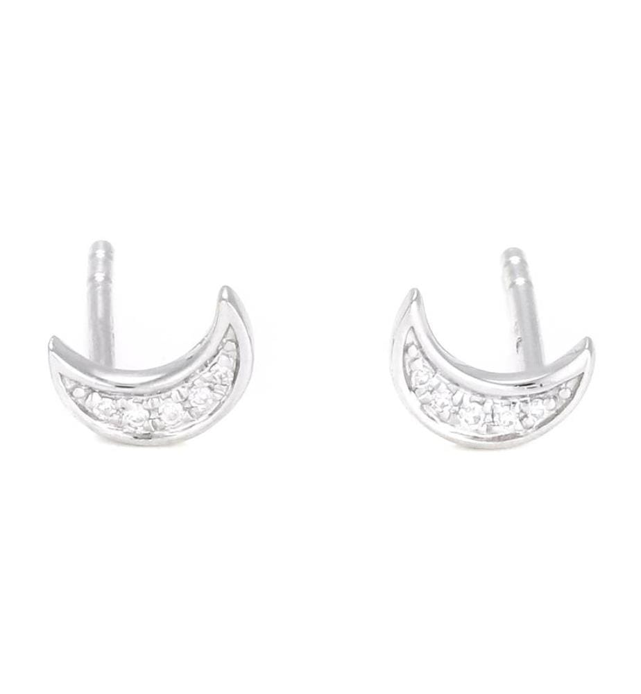 Orecchini Diamond moon - Argento