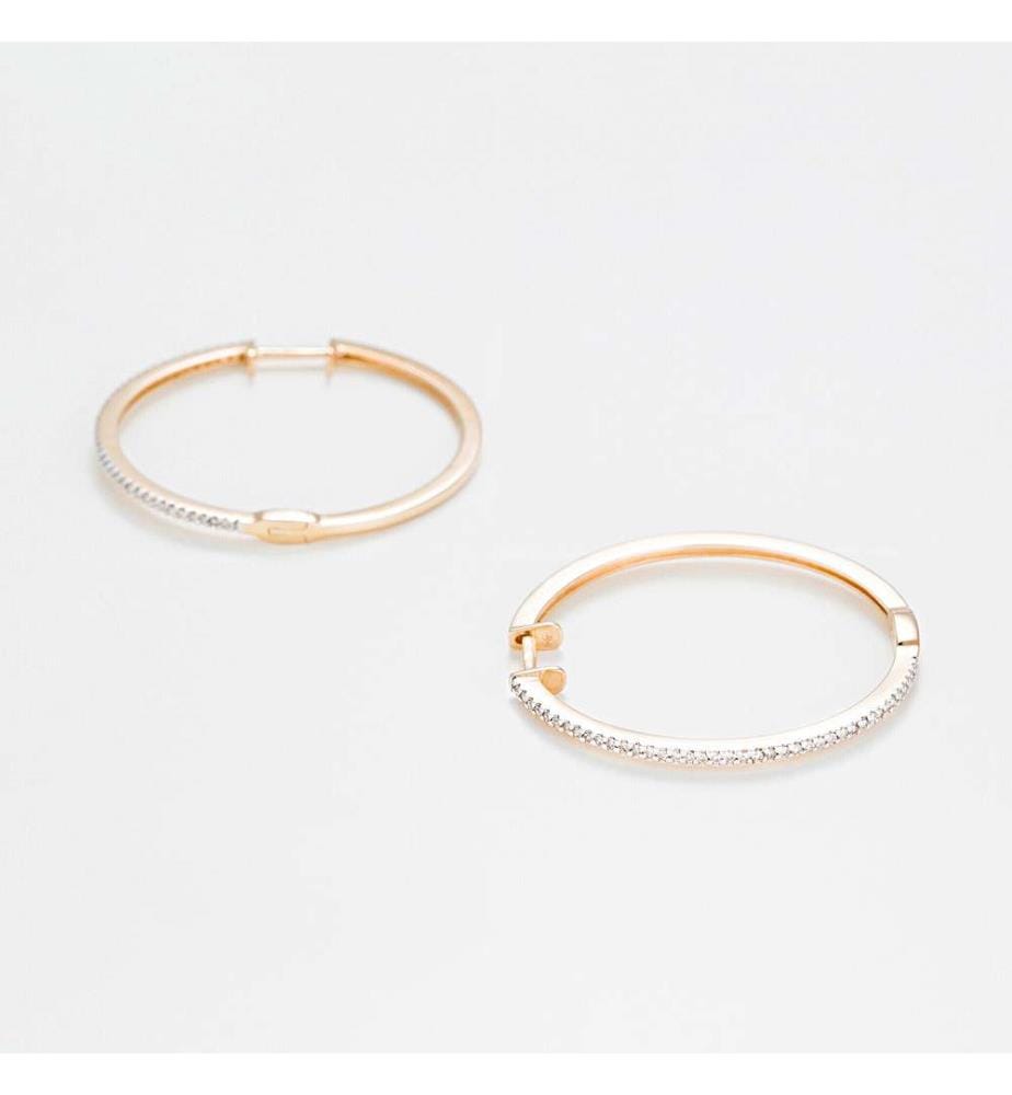 Elegante Ohrringe Kreolen - Gelbgold 375/1000