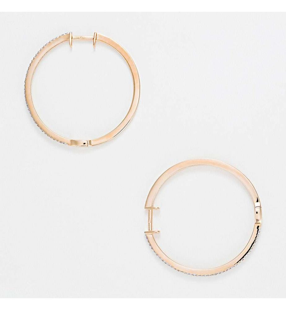 Elegante Ohrringe Kreolen - Gelbgold 375/1000