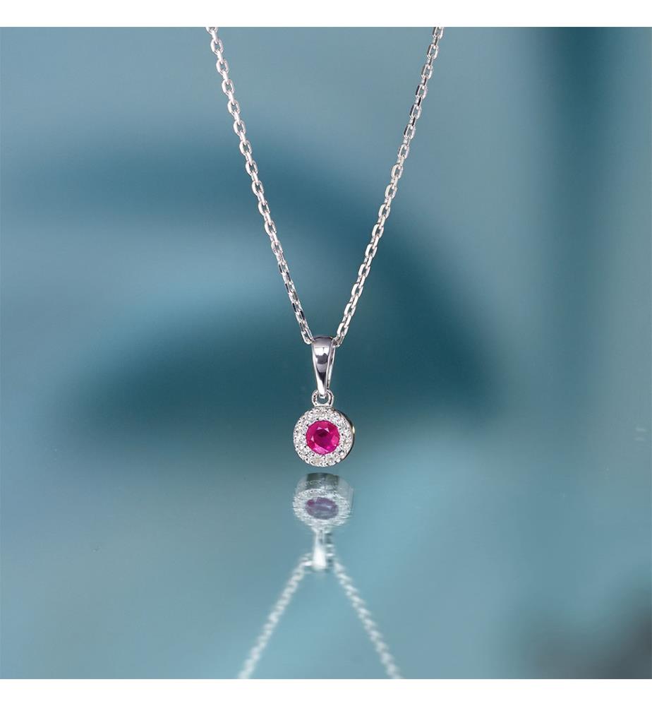 Precious Ruby Diamonds Anhänger - Weissgold