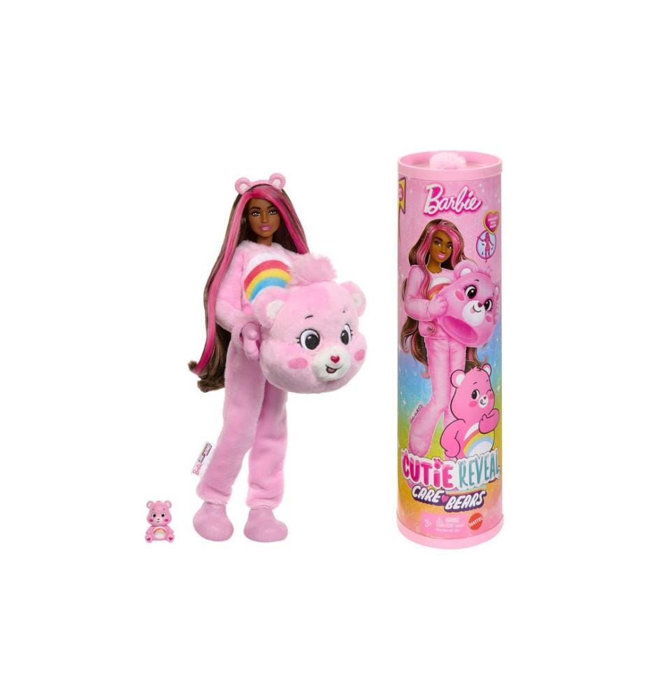 BARBIE - Poupée Cutie Reveal Care Bears 2 - Ours hurleur