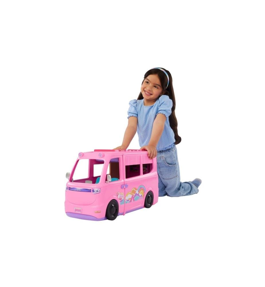 BARBIE - Set de jeu Super Aventure Camper avec tente de toit