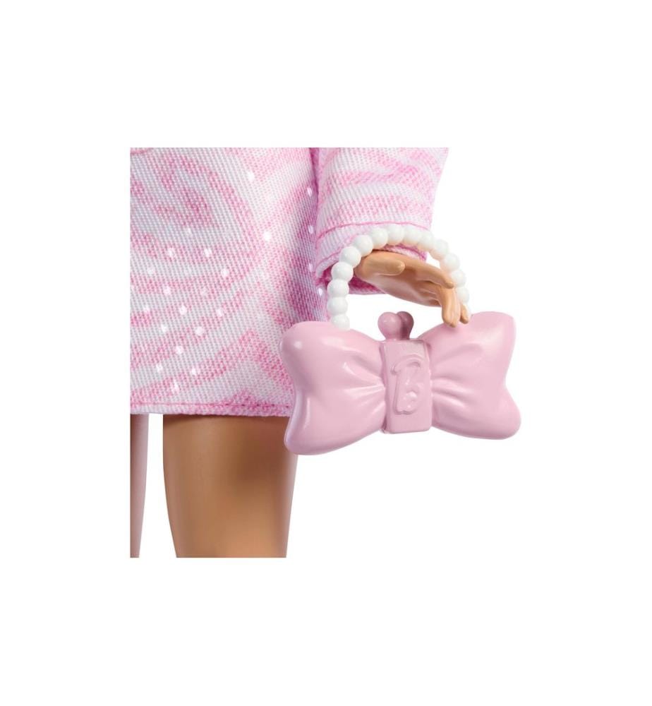 BARBIE - Poupée Style Deluxe avec veste en jean rose