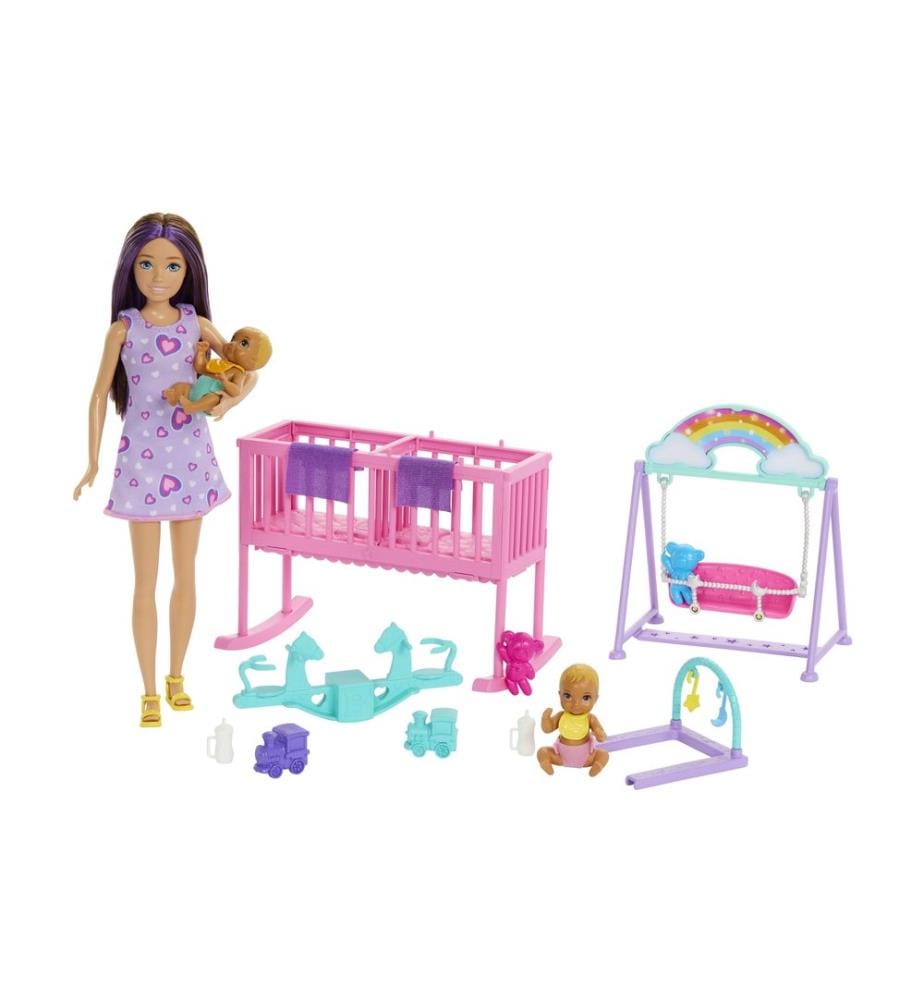 BARBIE - Ensemble de jeu Babysitter Skipper Twinning Nursery