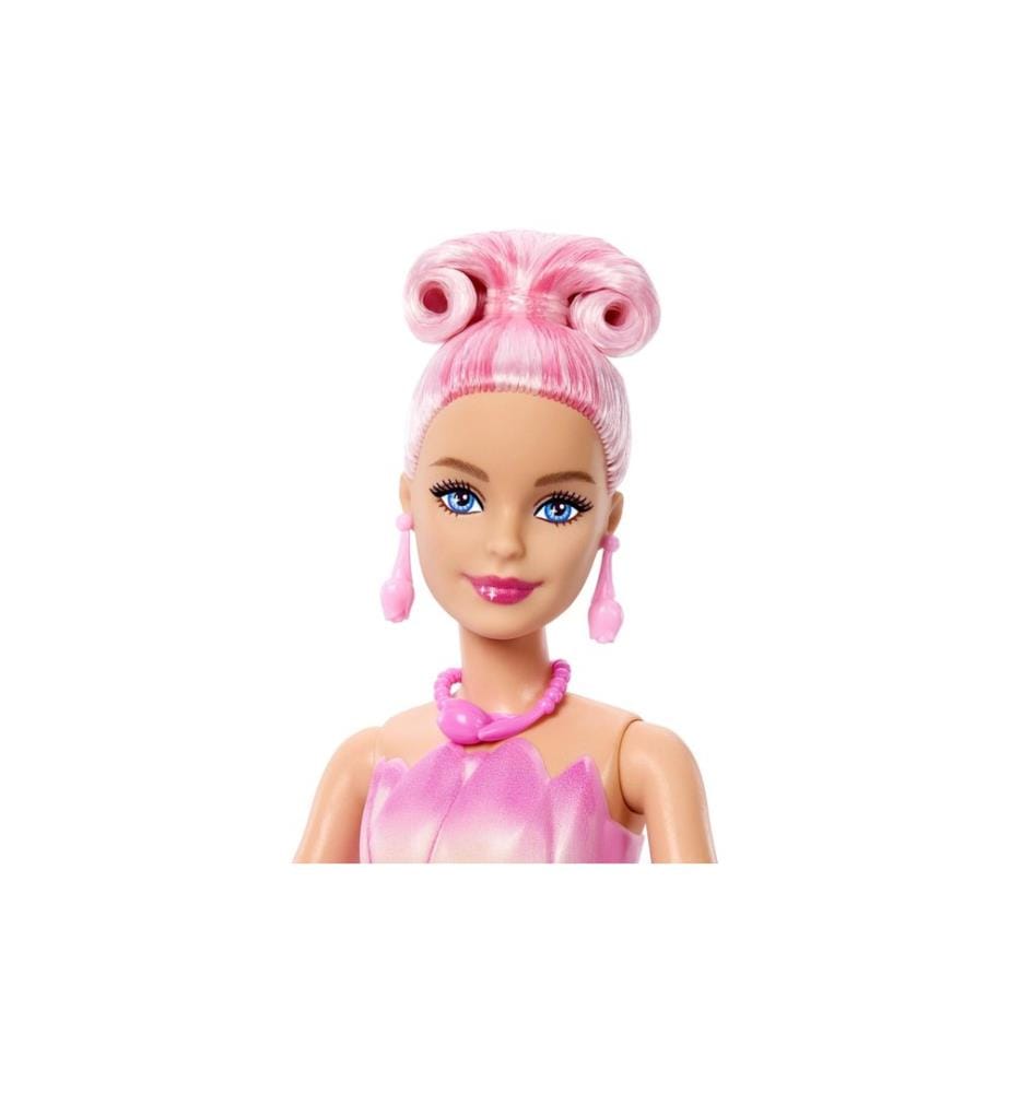 BARBIE - Ensemble de jeu Poupée Flower Surprise Tulipe rose