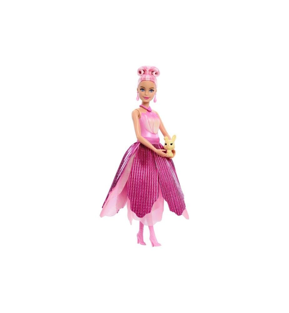 BARBIE - Ensemble de jeu Poupée Flower Surprise Tulipe rose