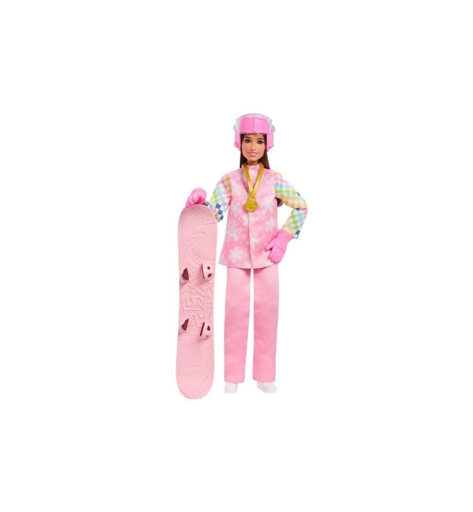 BARBIE - Ensemble de jeu Poupée snowboardeuse avec accessoires