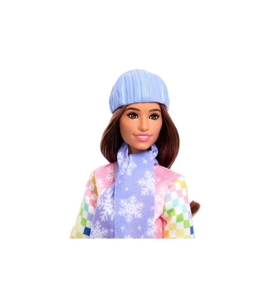 BARBIE - Ensemble de jeu Poupée snowboardeuse avec accessoires