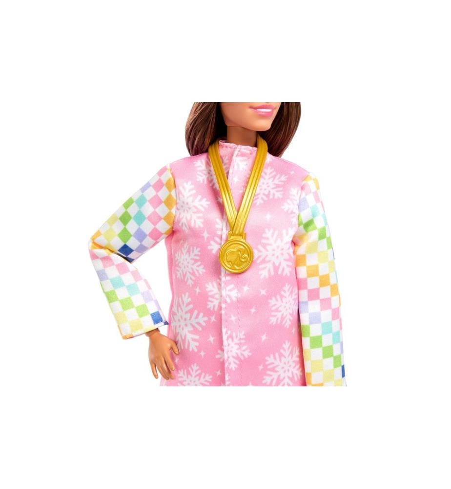 BARBIE - Ensemble de jeu Poupée snowboardeuse avec accessoires