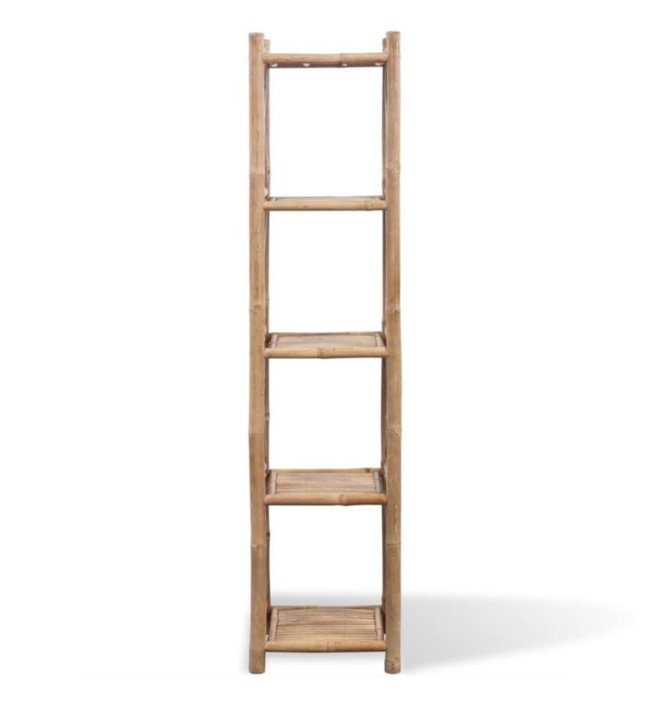 Bambus Regal 5-etagig viereckig