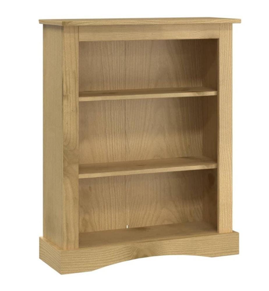 Bücherschrank 3 Fächer Mexiko-Stil Kiefernholz 81x29x100 cm