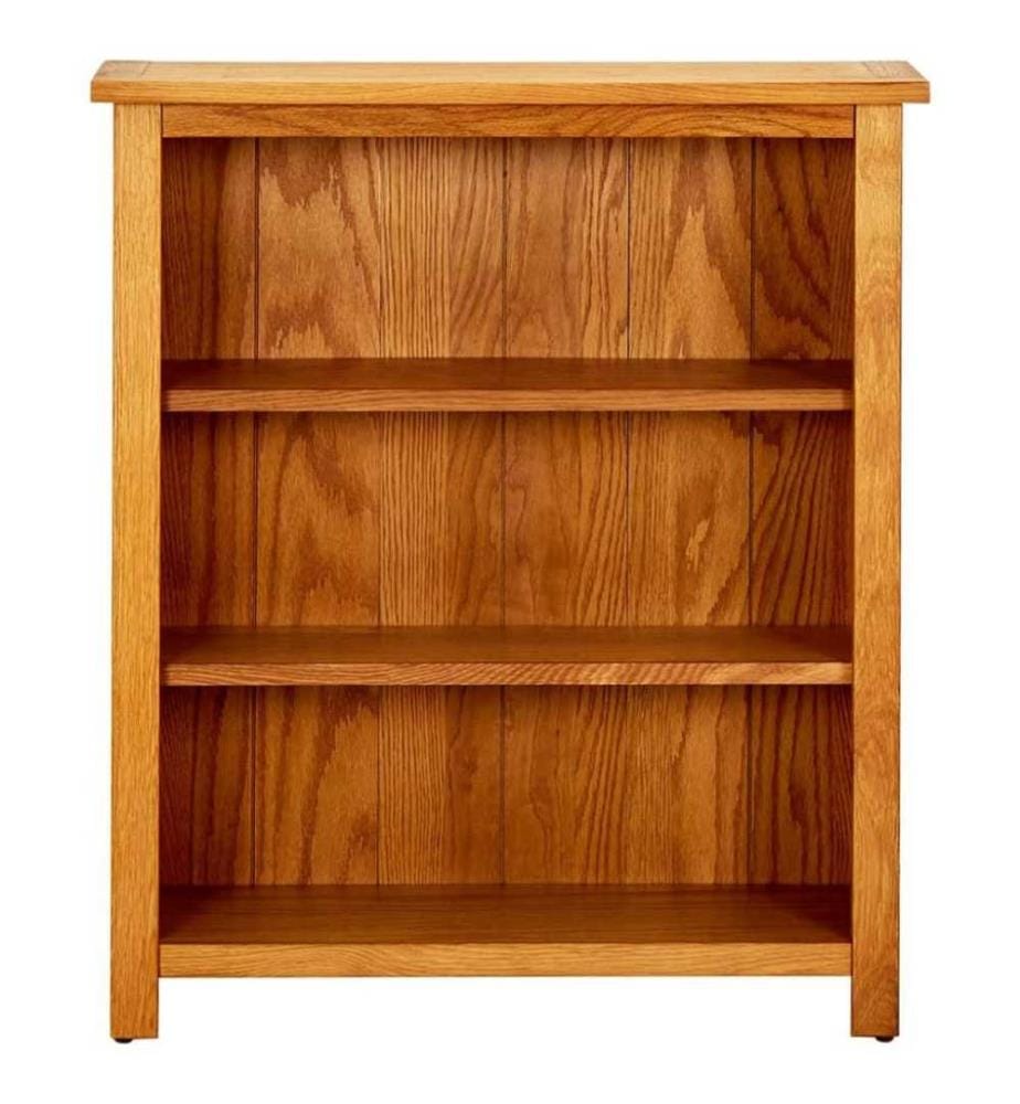 Bücherregal 3 Fächer 70x22,5x82 cm Massivholz Eiche