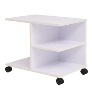 Beistelltisch mit Rollen 50×35×42 cm Weiss