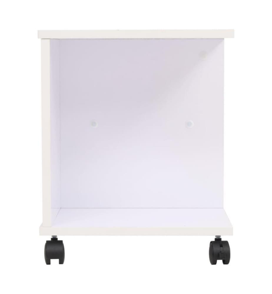 Beistelltisch mit Rollen 50×35×42 cm Weiss