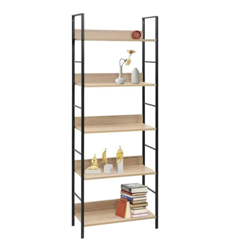 Bibliothèque à 5 niveaux Chêne 60x27,6x158,5 cm Aggloméré