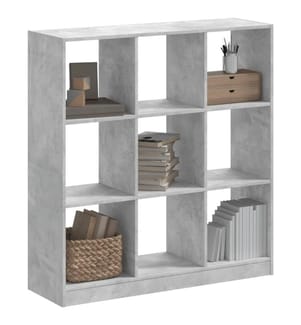 Bücherregal Betongrau 102x32x108 cm Holzwerkstoff