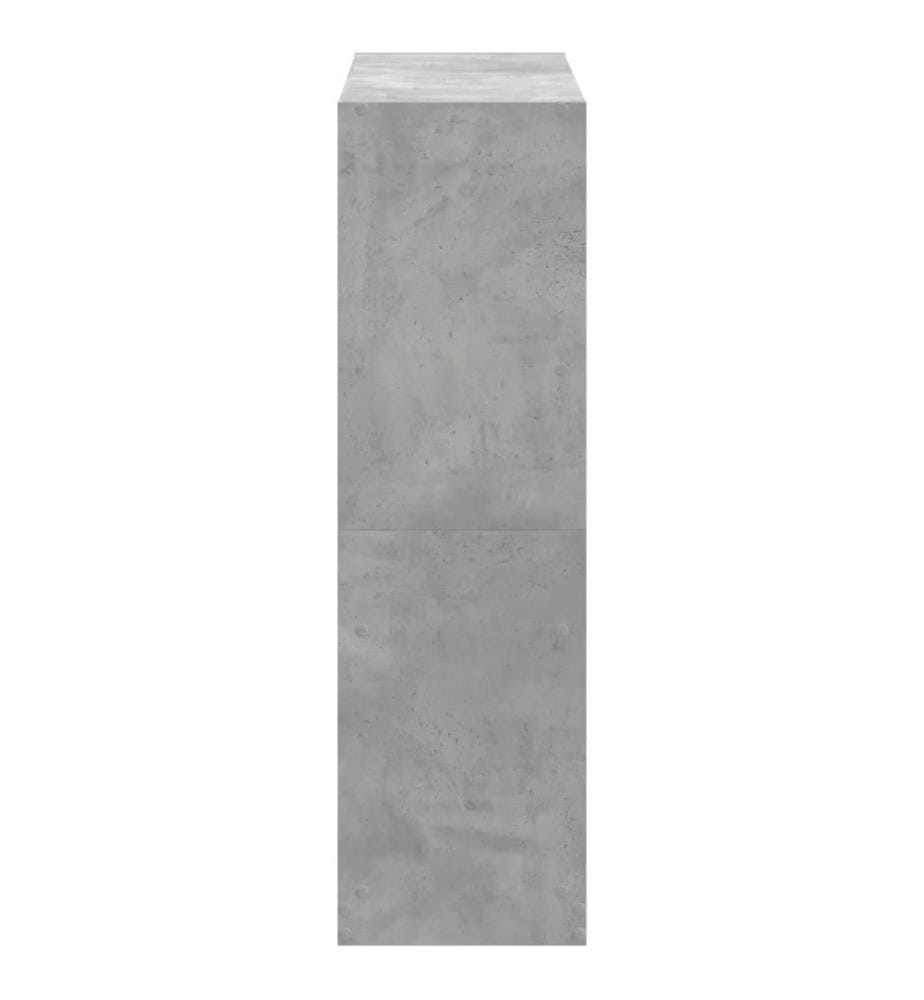 Bibliothèque gris béton 102x32x108 cm bois d'ingénierie