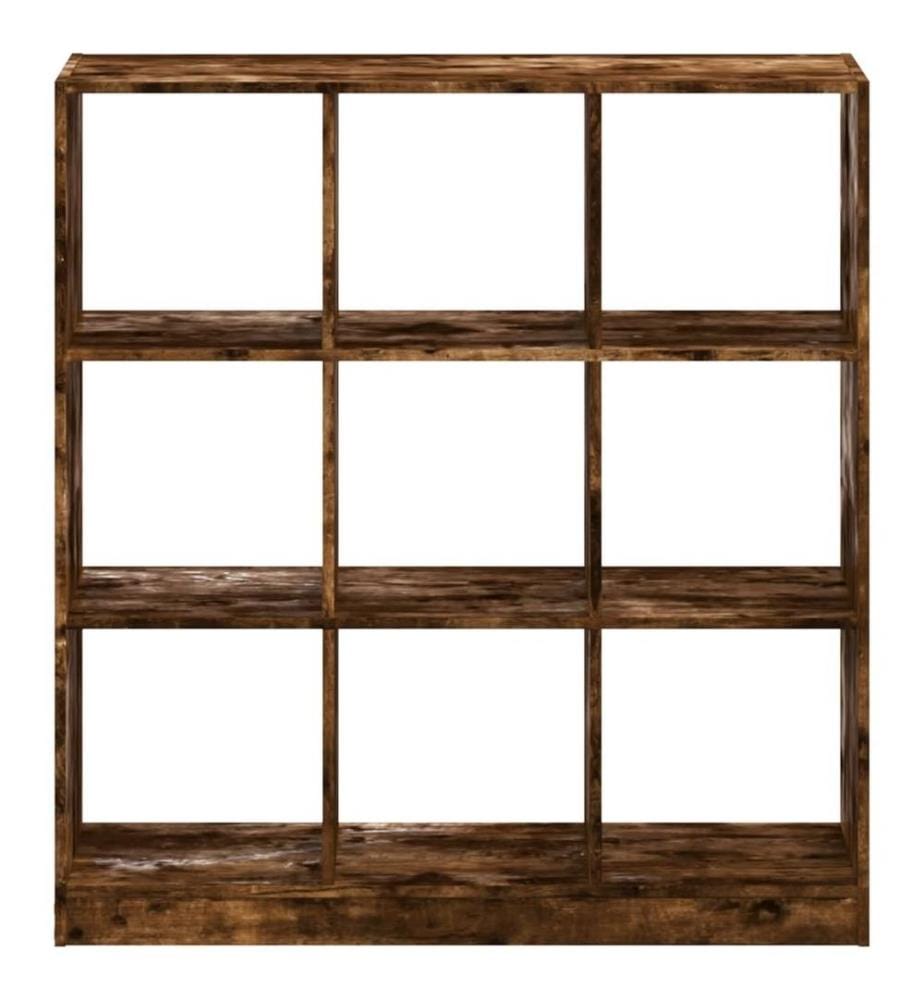 Bibliothèque chêne fumé 102x32x108 cm bois d'ingénierie