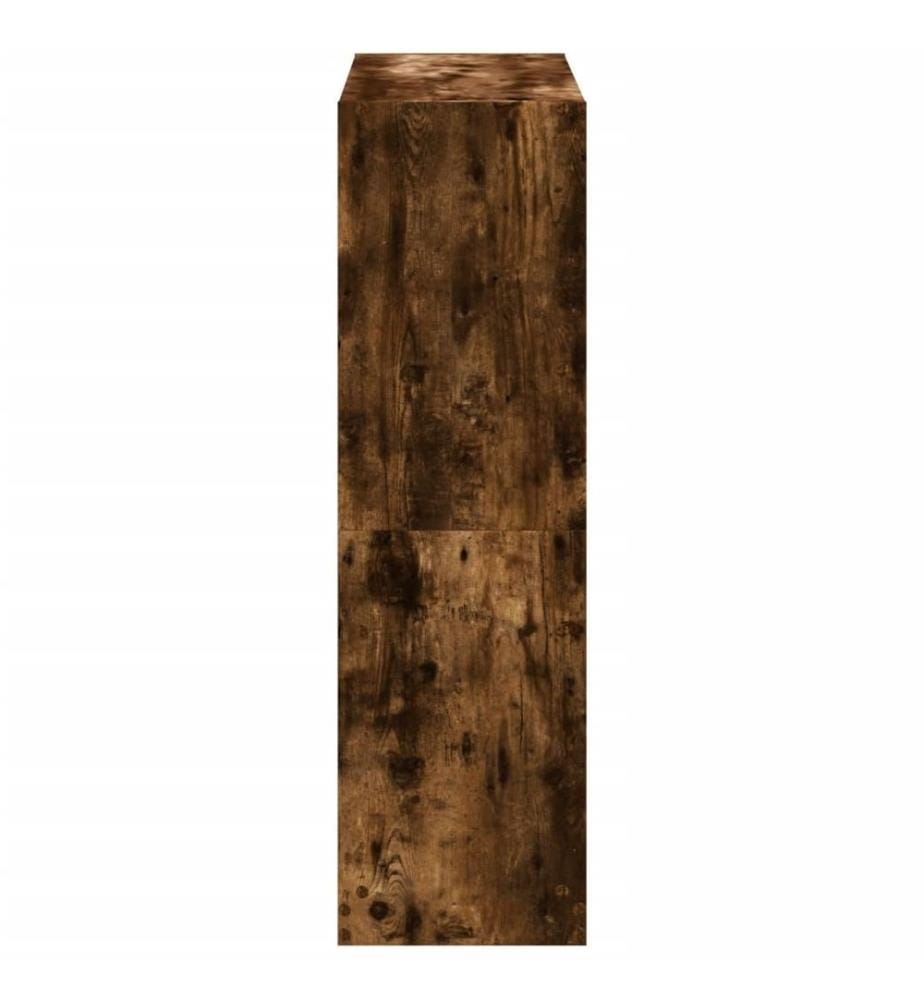 Bibliothèque chêne fumé 102x32x108 cm bois d'ingénierie