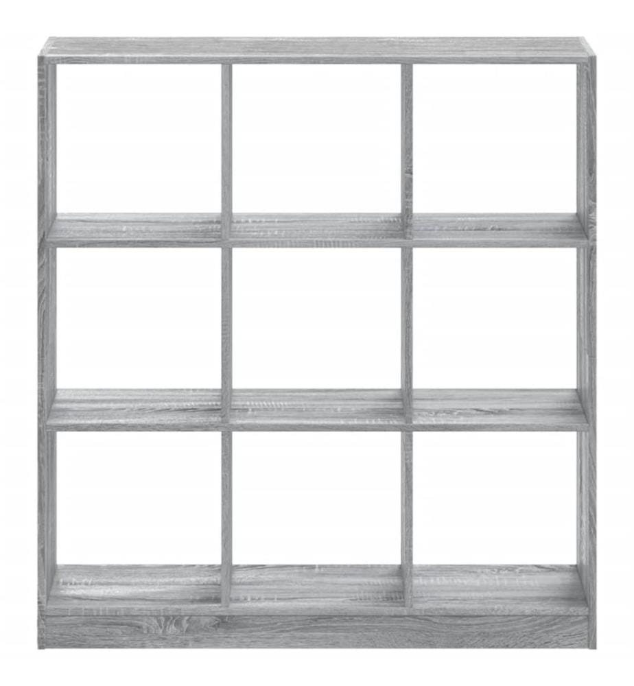 Bibliothèque sonoma gris 102x32x108 cm bois d'ingénierie