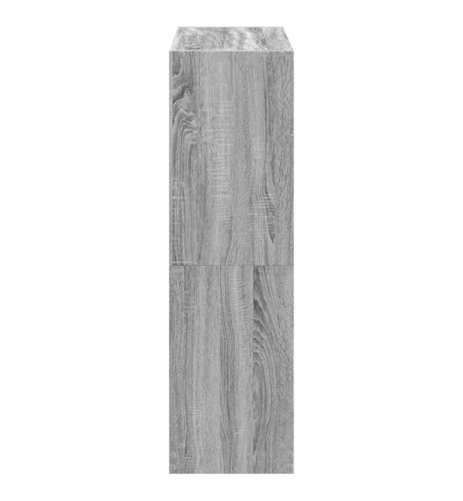 Bibliothèque sonoma gris 102x32x108 cm bois d'ingénierie