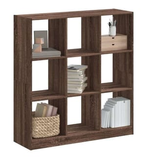 Bücherregal Braun Eichen-Optik 102x32x108 cm Holzwerkstoff