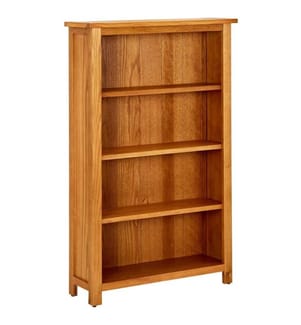 Bücherregal 4 Fächer 70x22x110 cm Massivholz Eiche