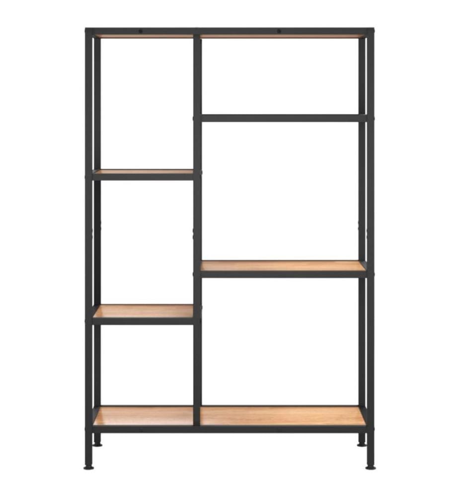 Étagère à livres 80x30x120 cm Acier et bois d'ingénierie