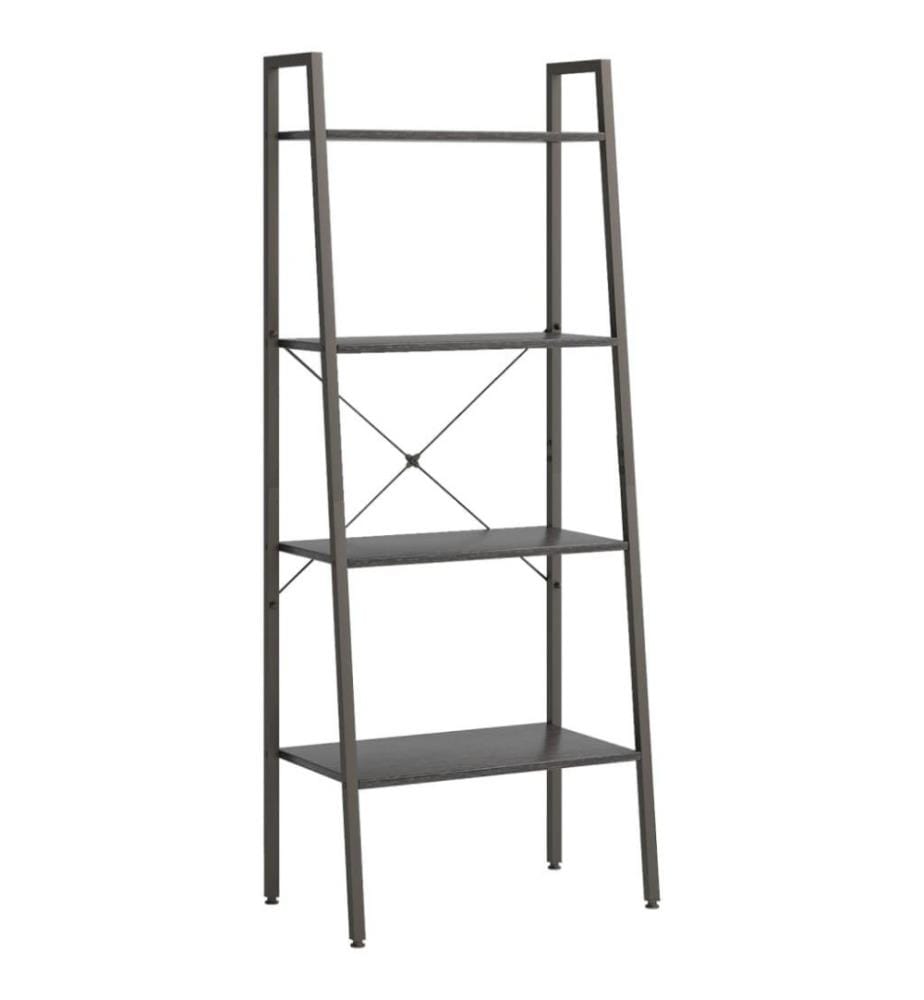 Étagère sur pied 4 niveaux Noir 56x35x140 cm