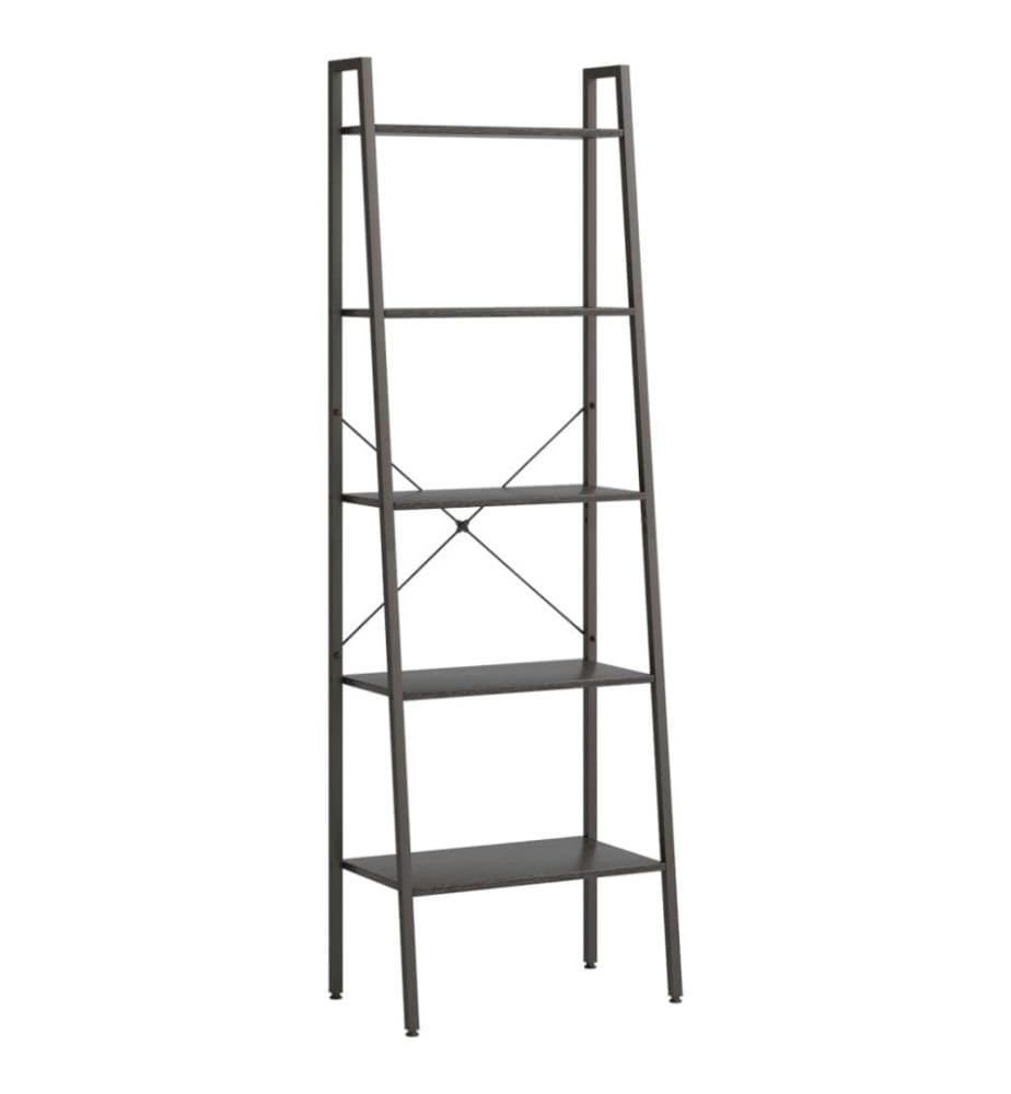 Standregal mit 5 Böden Schwarz 56x35x174 cm