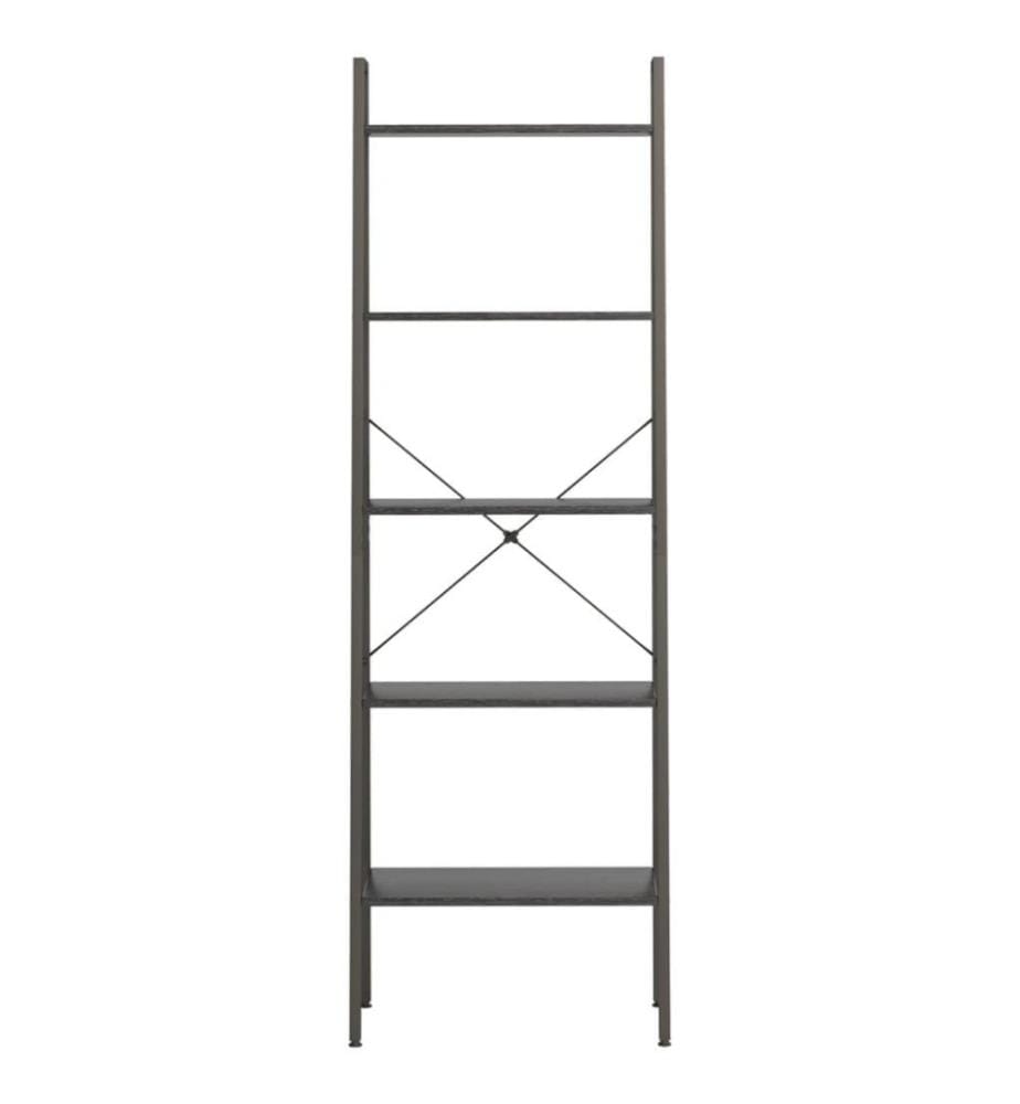 Standregal mit 5 Böden Schwarz 56x35x174 cm