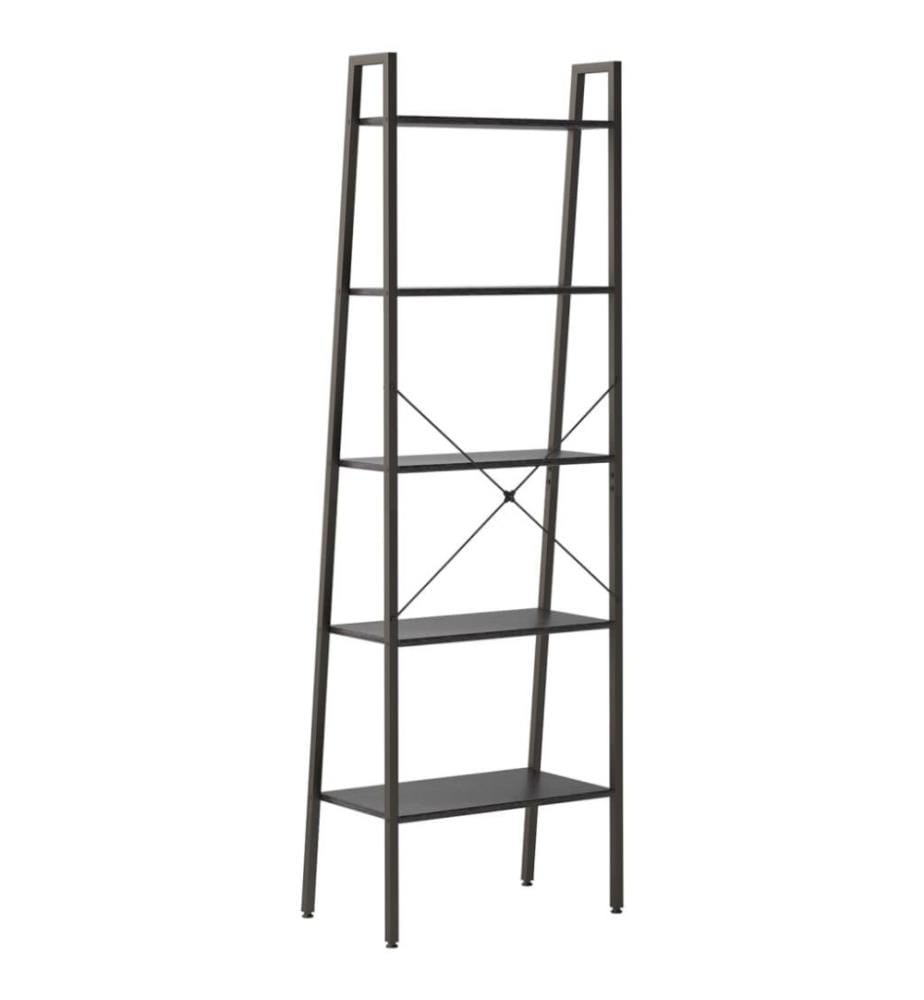 Standregal mit 5 Böden Schwarz 56x35x174 cm