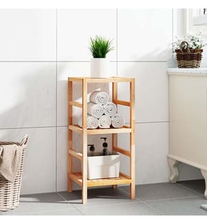 Badregal 35,5x35,5x79 cm Massivholz Nussbaum