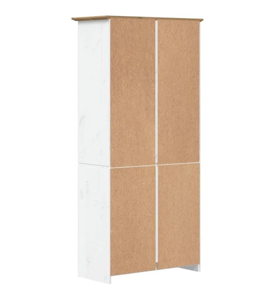 Bibliothèque BODO marron 80x38x180 cm bois pin massif 5 niveaux