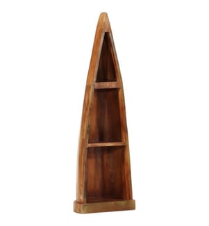 Regal Boot-Look 39x27x127 cm Altholz Massiv