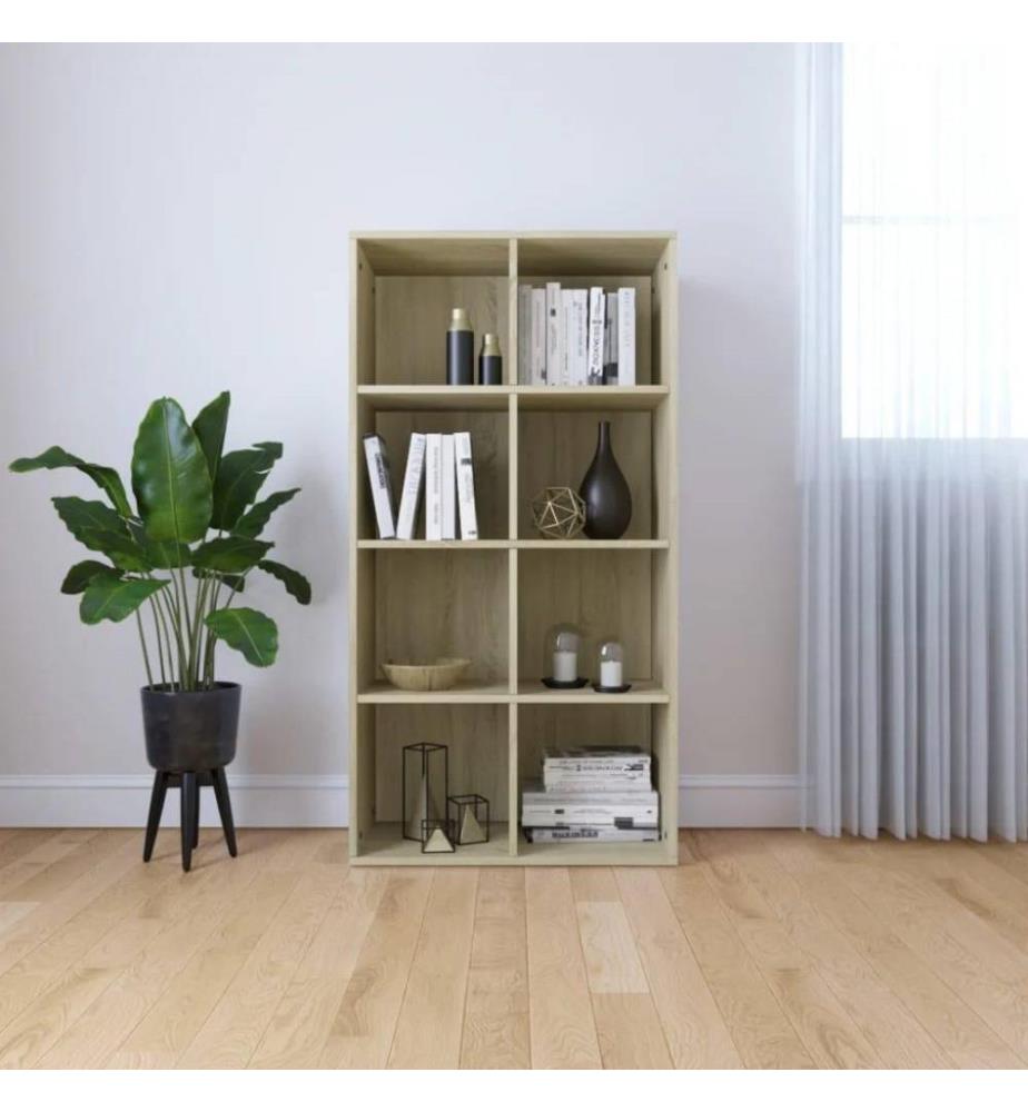 Bibliothèque/Buffet Chêne sonoma 66 x 30 x 130 cm Aggloméré