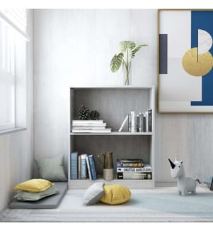 Bücherregal Betongrau 60x24x74,5 cm Holzwerkstoff
