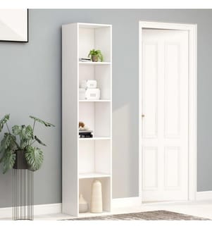 Bücherregal Weiss 40x30x189 cm Holzwerkstoff
