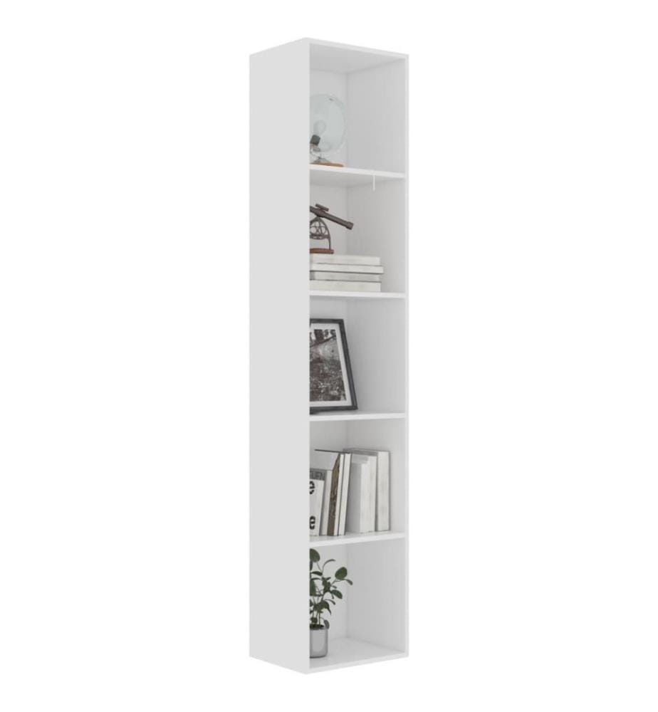 Bibliothèque Blanc 40x30x189 cm Aggloméré
