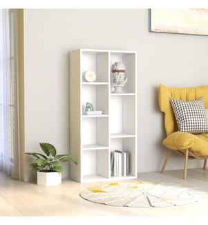 Bibliothèque Blanc 50x25x106 cm Bois d'ingénierie